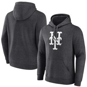 New York Mets Monochrome Pullover Hoodie - Charcoal - Men's Size 3XL - 206542193